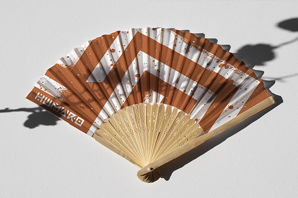 humaro branding goodies impression motif textile éventaille