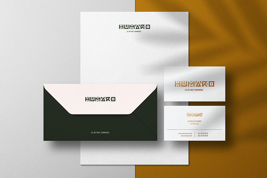 humaro branding papeterie