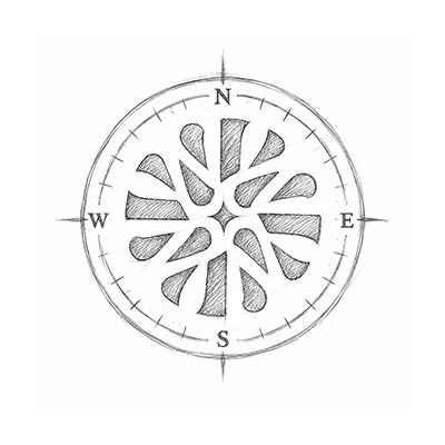 symbole vesta boussole
